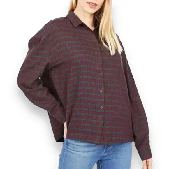 Madewell Tops - Madewell Westlake Shirt Pfeiffer Plaid Womens XL Button Down Red Flannel Shirt